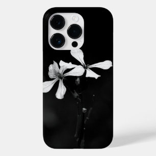 floral preto e branco mínimo