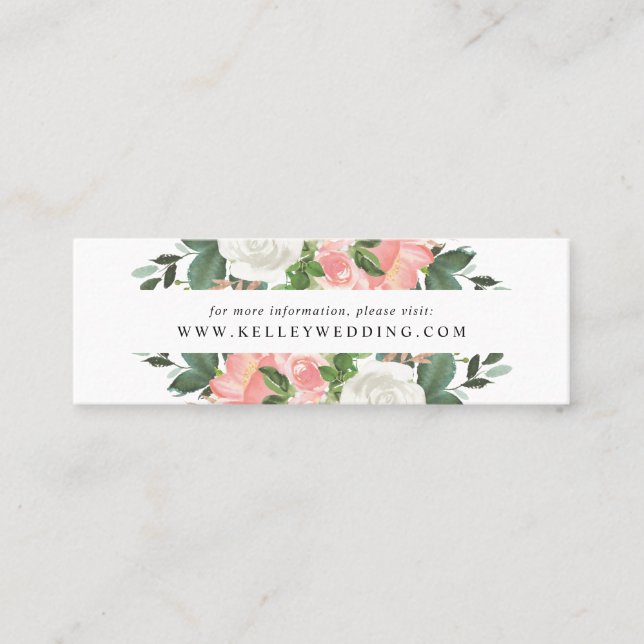 Floral Primavera Blush | Cartões Para Casamento (Frente)