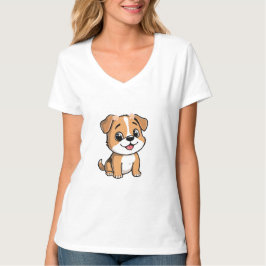 Floral Puppy T-Shirt – Cute Pink Dog Aesthetic 