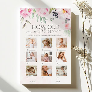 Floral Quão Velho Era O Jogo Do Chá de panela Da N