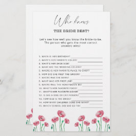 Floral Quem conhece o melhor jogo da noiva