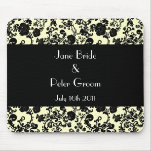 Floral Rococo Wedding, souvenir mousepad