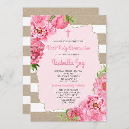 Floral rosa + canvas Primeiro convite à comunidade