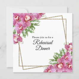 Floral Rosa - Convite para Jantar de Ensaios