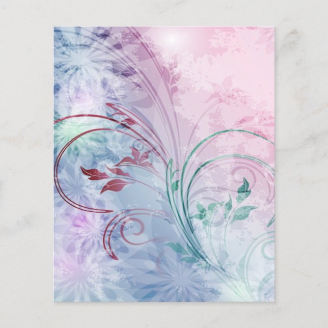 Floral rosa e azul (Frente)