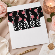 Floral rosa e Preto