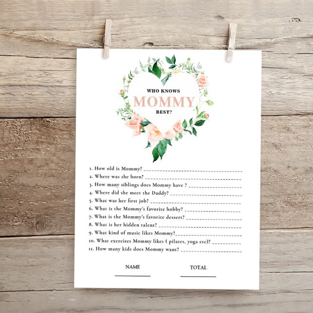 Floral Rosa Que Sabe O Melhor Jogo Do Chá de frald (Criador carregado)