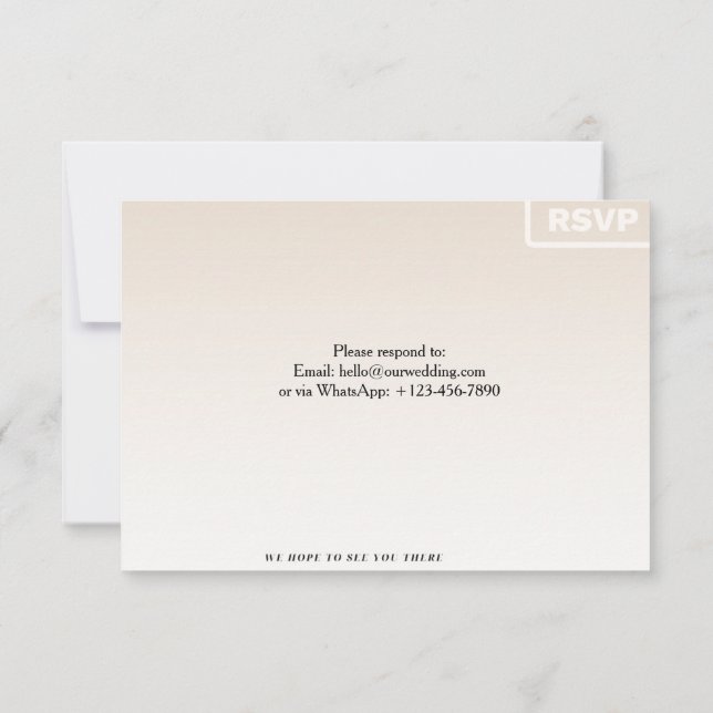 Floral RSVP Card | Custom Wedding Reply Card (Verso)