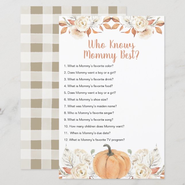 Floral Russo Da Abóbora Laranja Que Conhece Melhor (Frente/Verso)