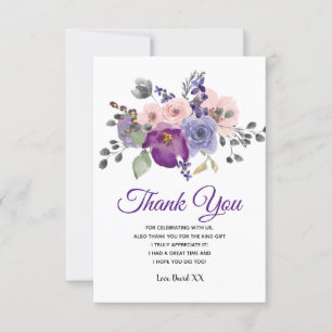 floral rústico, cartões de agradecimentos de flore