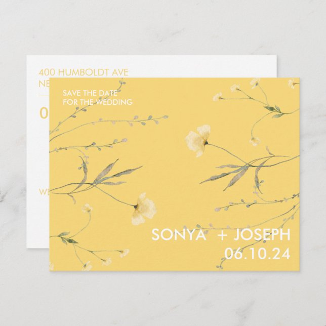 Floral Salvar a Data (Frente/Verso)