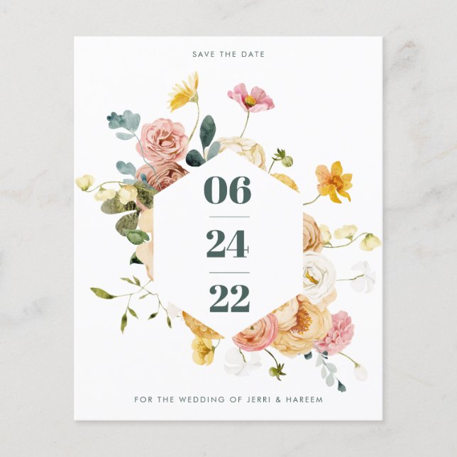 Floral Save the Date | Sutton (Frente)