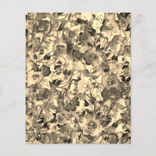 Floral sépia (Frente)