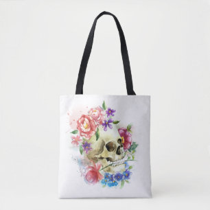Floral Skull Dia de los Muertos   Bolsa Tote