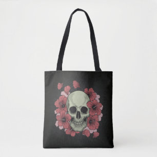 Floral Skull Dia de los Muertos   Bolsa Tote