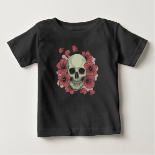 Floral Skull Dia de los Muertos   Camisa