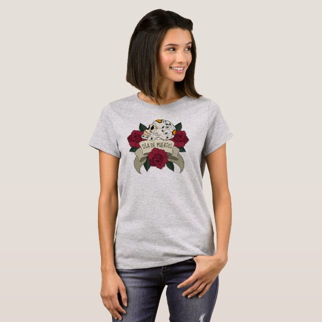 Floral Skull Dia de los Muertos | Camisa (Frente Completa)
