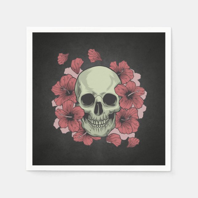 Floral Skull Dia de los Muertos | Guardanapo (Frente)