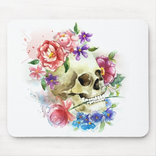 Floral Skull Dia de los Muertos | Mousepad (Frente)