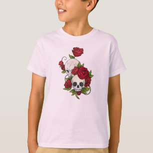 Floral Skulls Dia de los Muertos Camisa Capa