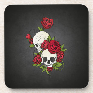 Floral Skulls Dia de los Muertos   Porta copo