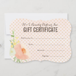 Floral Spa Beautician Certificate Modelo