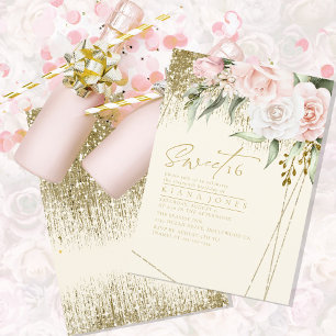 Floral Sparkles Sweet Six Dourado ID912