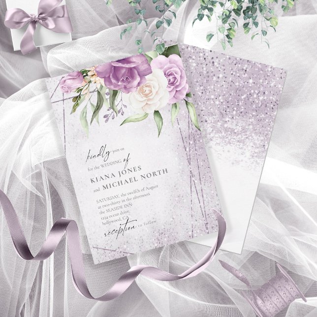 Floral Sparkles Wedding Mauve ID889 (Criador carregado)