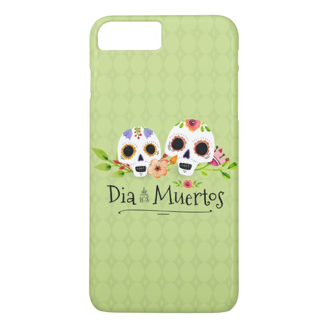 Floral Sugar Skulls Dia de Muertos | Capa para Cel (Verso)