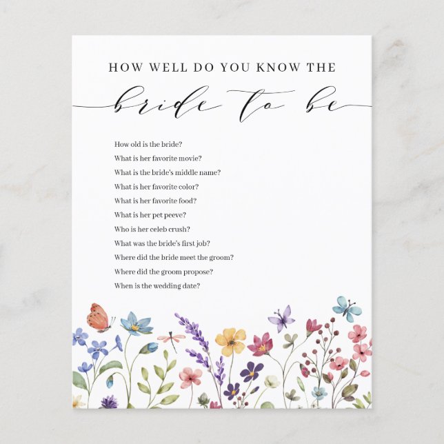 Floral Summer, como você sabe a noiva para ser (Frente)