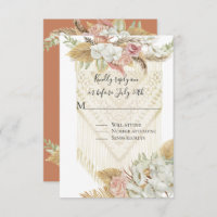 Floral Terra Cotta Pampas Grass Rosa Greenery RSVP