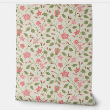 Floral Trepadeira - Paisley - Coral e Verde Sage