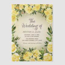Floral Verde Amarelo Brilho Dourado Vellum Casamen