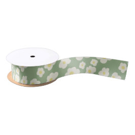 Floral verde e branco 