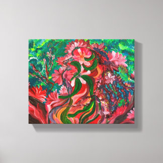 Floral Vermelho - Pintura De Canvas Om