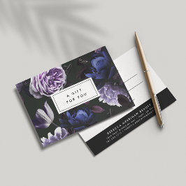 Floral Violeta Escuro Elegante | Certificado de of