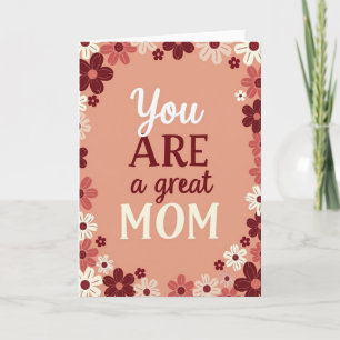 Floral Você É Uma Grande Mãe Cartão