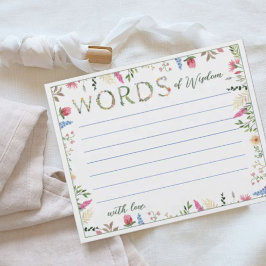 Floral Watercolor Alphabet Palavras de Chá de Sabe