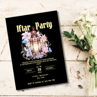 Floral Watercolor Lanterna Iftar janto Convite