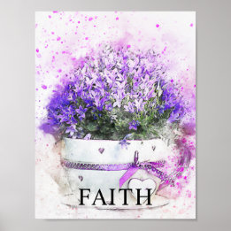 Floral Watercolor Office Decor Matte Poster