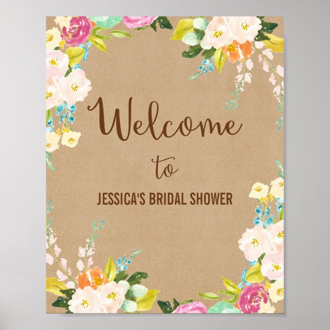 Floral Watercolor Poster (Frente)