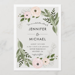 Floral Wedding Sprigs - Convite de casamento