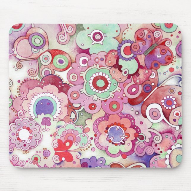 Floral Whimsy Mousepad (Frente)