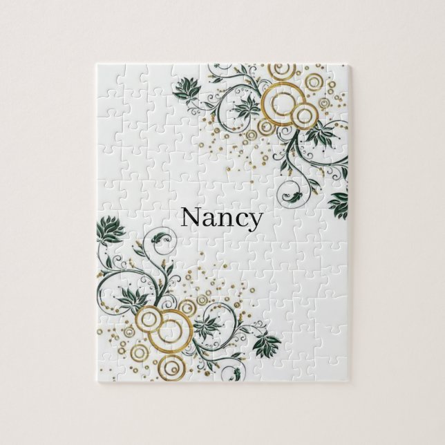 Floral White Jigsee Quebra-cabeça Daisy (Vertical)