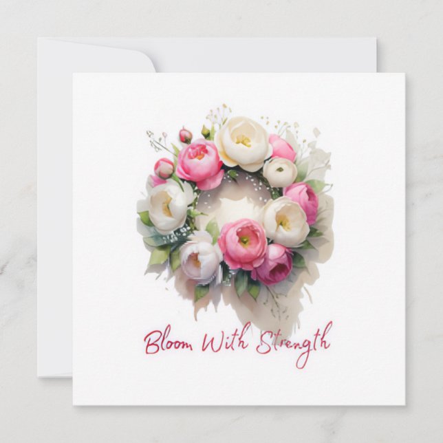 Floral Wreath Birthday Convite (Frente)