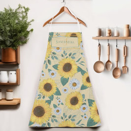 Floral Yellow Sunflower Monograma Name
