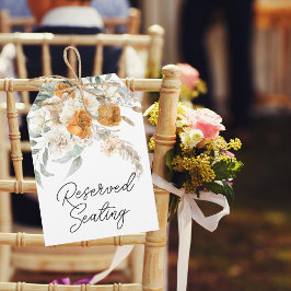 Florals Reservaram Etiqueta Grande De Casamento
