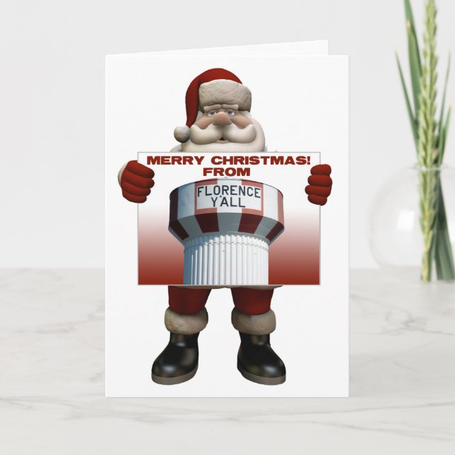 Florença você cartão de Natal do papai noel (Frente)