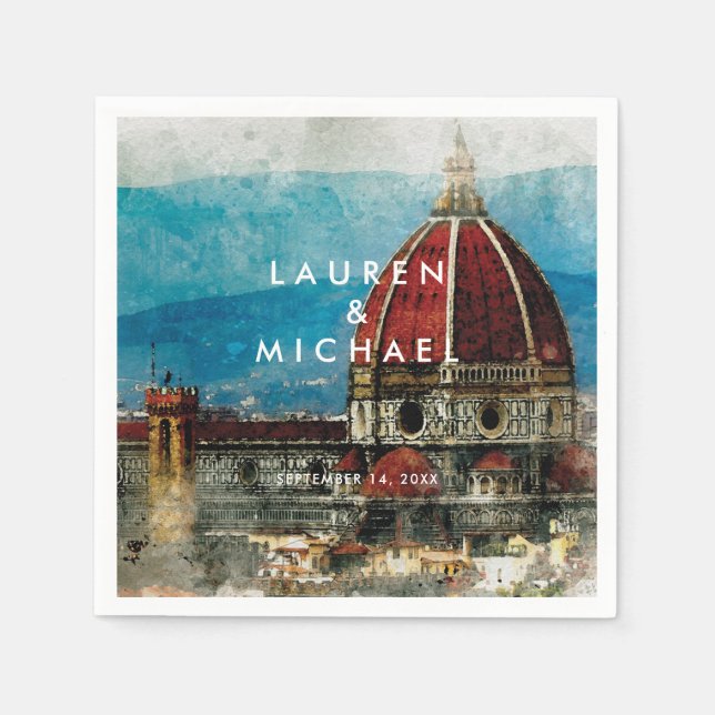 Florence itália - guardanapos de verão cênicos (Frente)