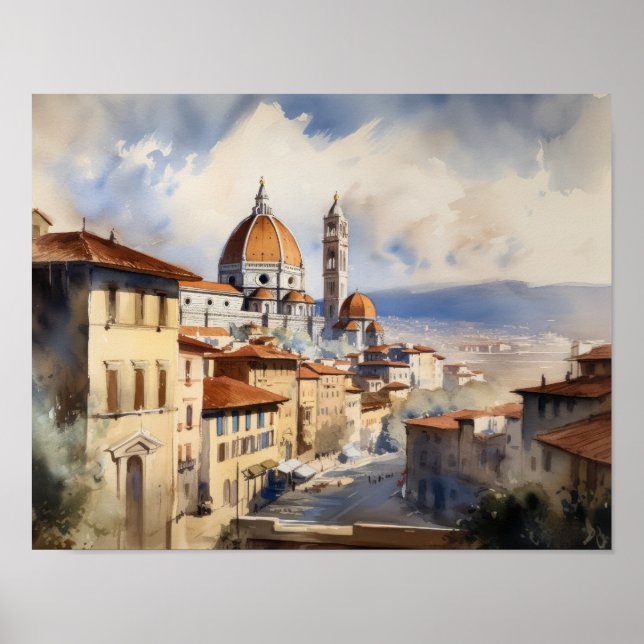 Florence Itália Landscape Art Impressão (Frente)